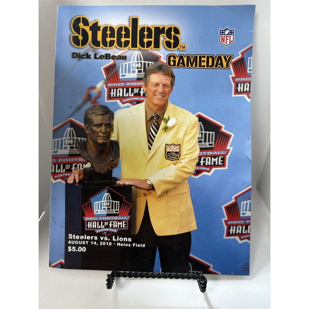 Aug 14 2010 Detroit Lions Pittsburgh Steelers Program Dick LeBeau, Hall Of Fame